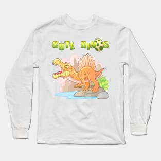 cute dinosaur spinosaurus Long Sleeve T-Shirt